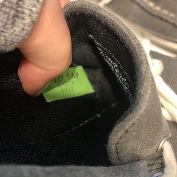 Timberland- US 10.5 gray canvas loafers boat shoes - Picture 8 of 8